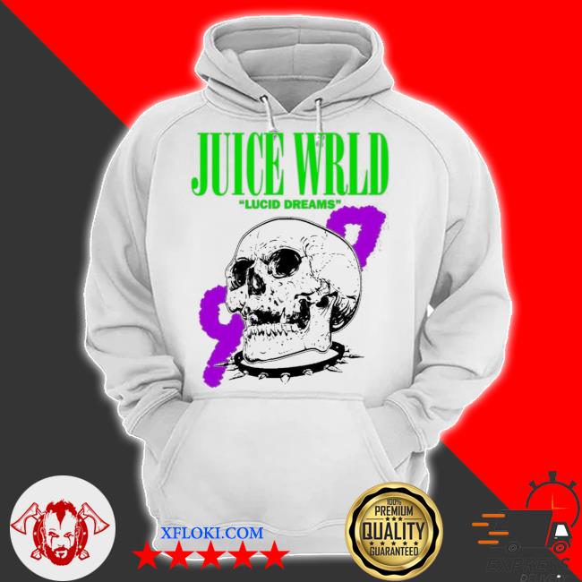 The hooded sweatshirt Supreme patterned green skulls worn by Juice Wrld on  his account Instagram @juicewrldtv