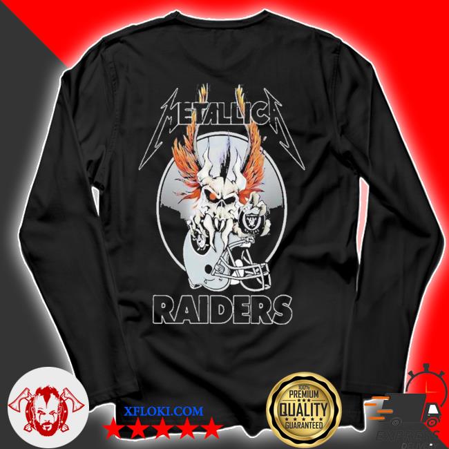 Druif Grondig Menagerry Metallica Raiders Logo Limited Shirt__trashed, hoodie, sweater and long  sleeve