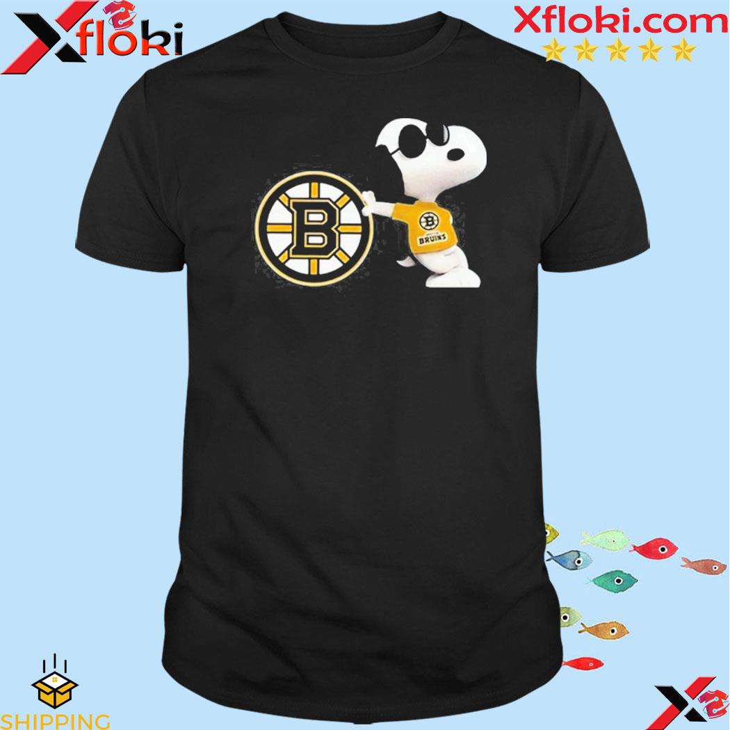 Boston Bruins Snoopy Sun Glasses Proud Fan T-Shirt
