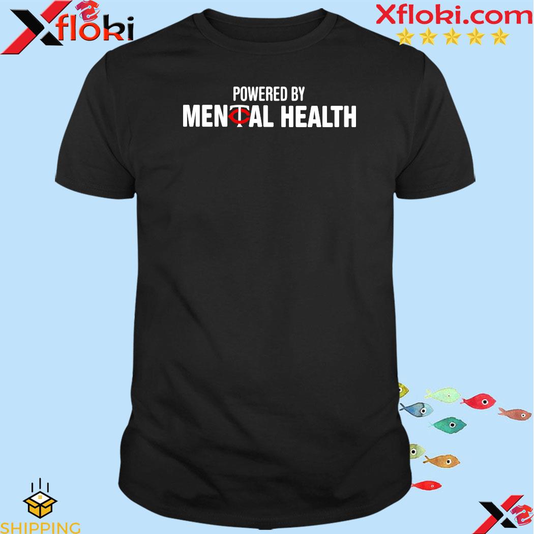 Minnesota twins powered by mental health logo t-shirt