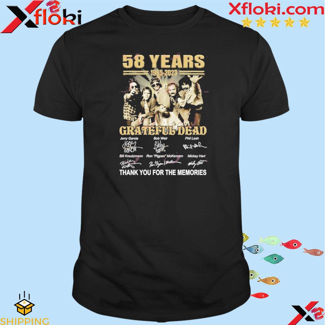 58 Years 1965 – 2023 Grateful Dead Thank You For The Memories T-Shirt