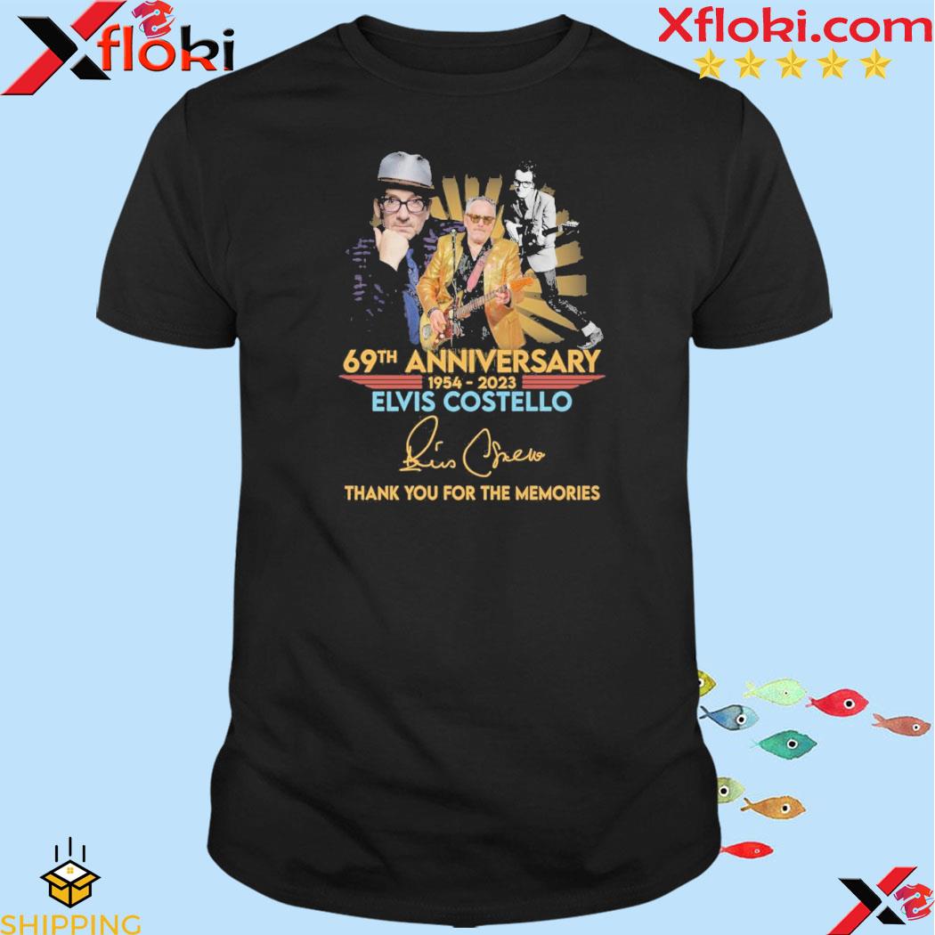 69th anniversary 1954 2023 elvis costello thank you for the memories shirt