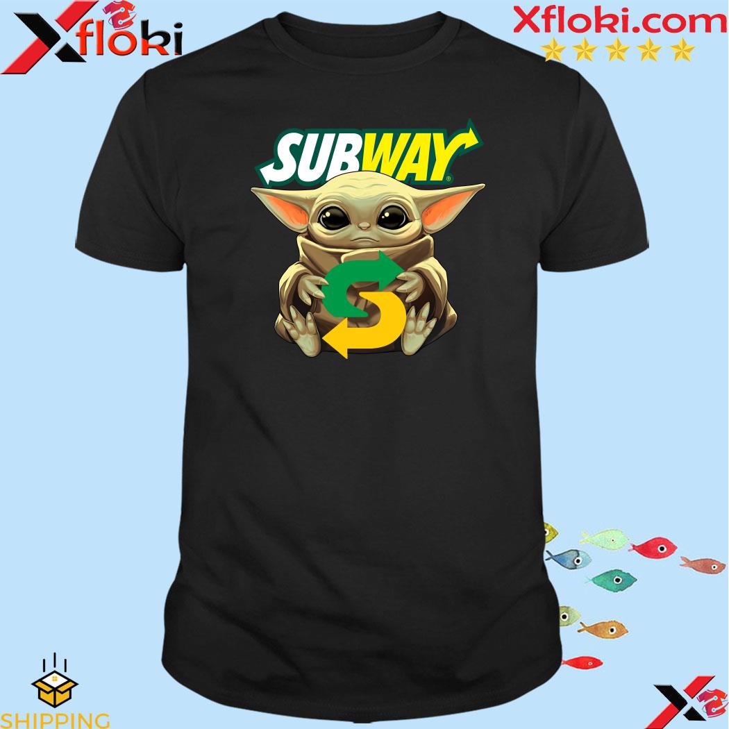 Baby Yoda Hug Subway logo 2023 shirt