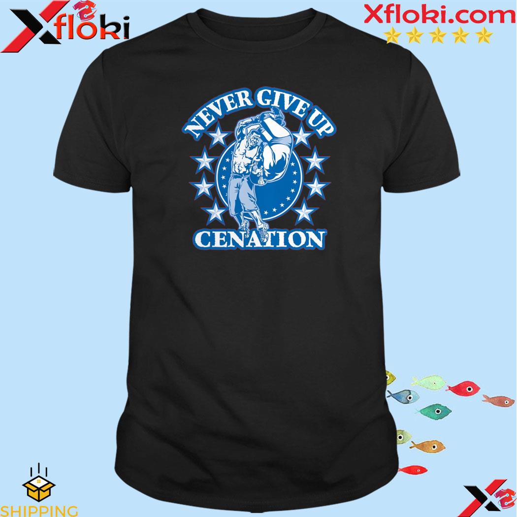 Branded Red John Cena Never Give Up Cenation T-Shirt