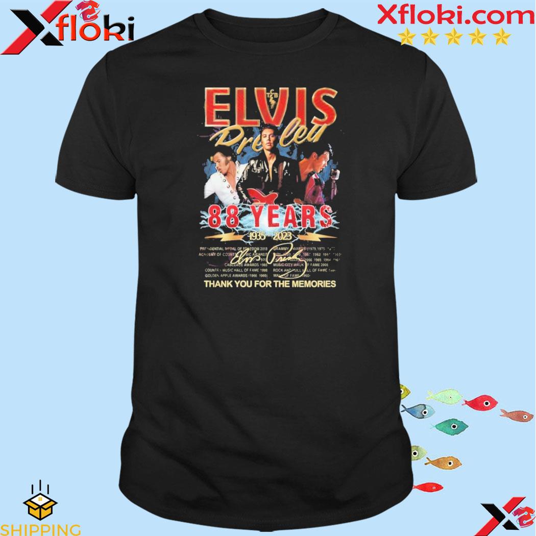 Elvis Presley 88 Years 1935 – 2023 Thank You For The Memories T-Shirt