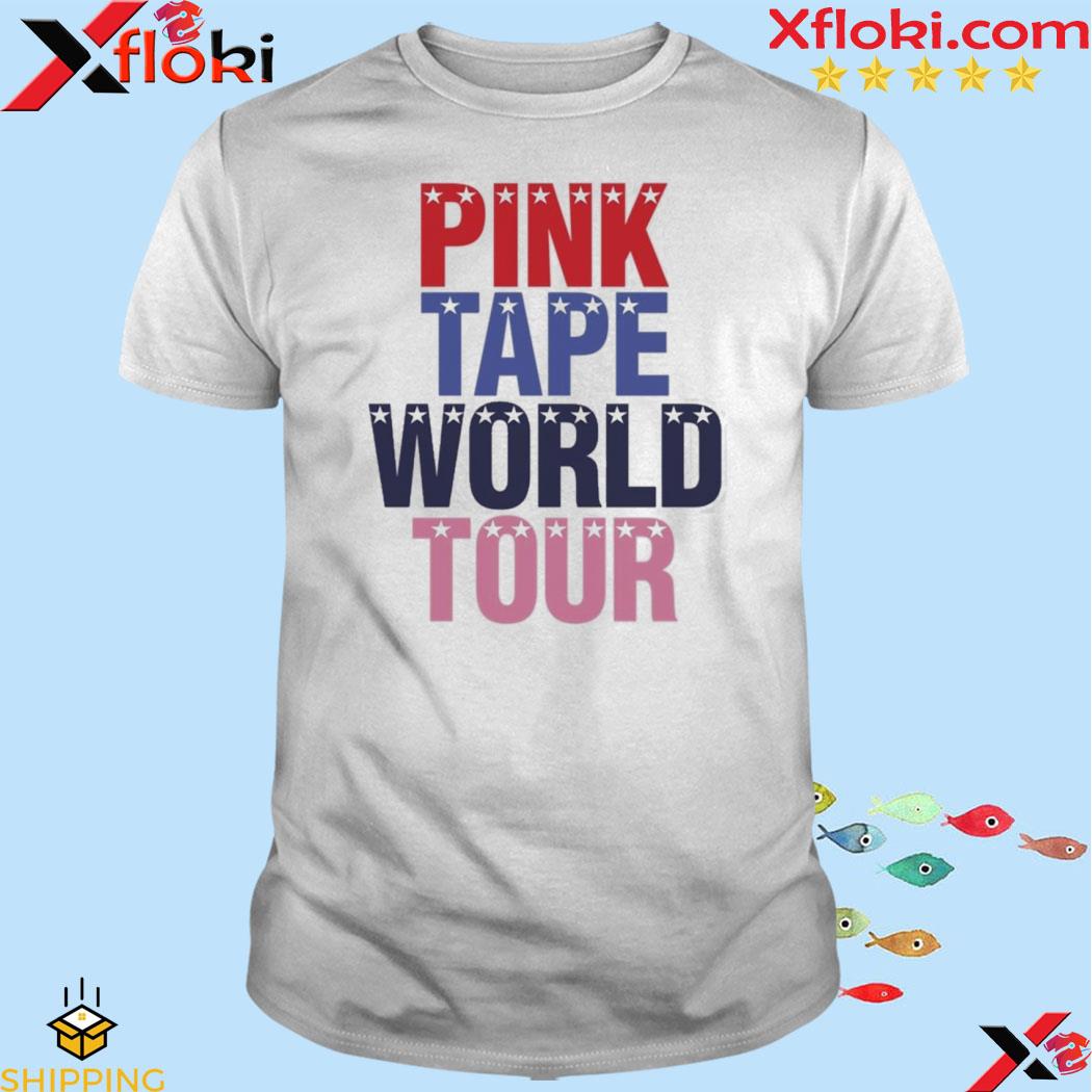 Lil Uzi Vert Wearing Pink Tape World Tour t-Shirt
