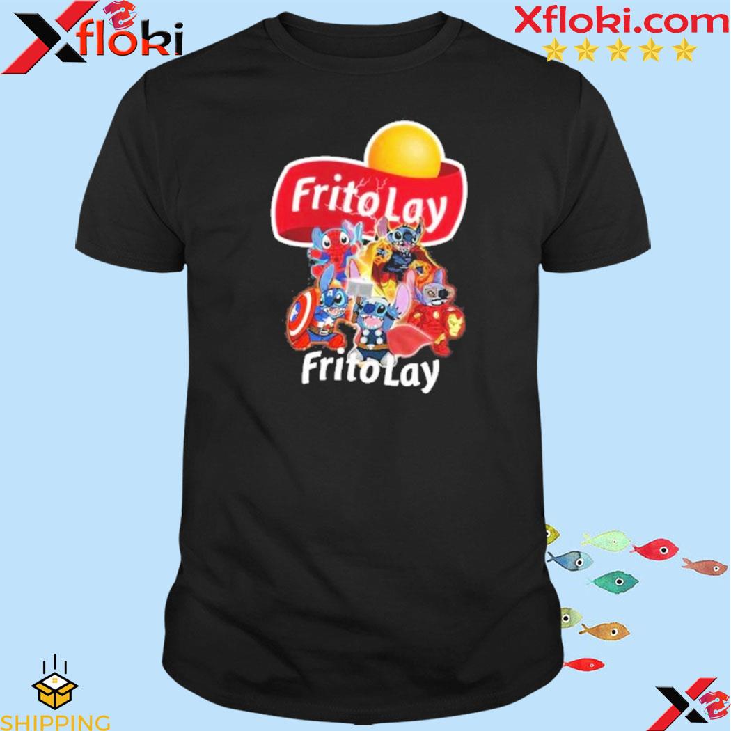 Official baby stitch avengers frito lay logo 2023 t-shirt