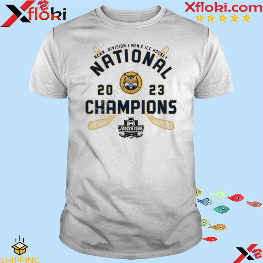 Quinnipiac bobcats champion 2023 ncaa men's ice hockey national champions shirt