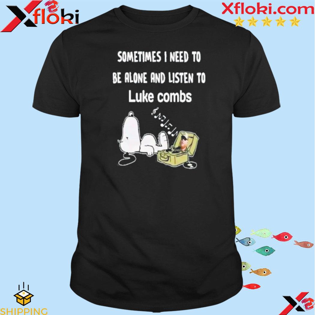Snoopy Sometimes I Need To Be Alone And Listen To Luke Combs Sweatshirt