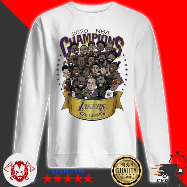 Perfect 2020 NBA Champions Los Angeles Lakers 17 Champs Cartoon Shirt -  WardTee