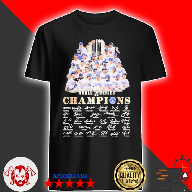 Los Angeles Dodgers 2020 World Series Champions signatures team shirt