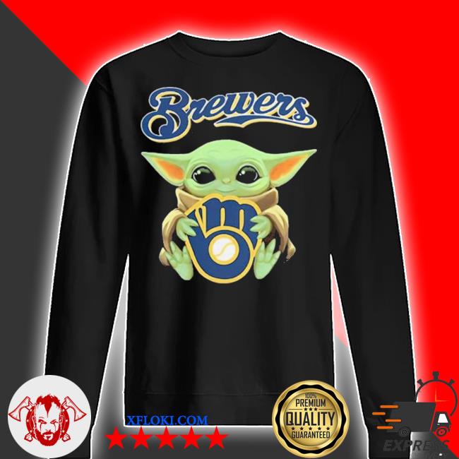 Star Wars Baby Yoda Hug Milwaukee Brewers t-shirt by To-Tee